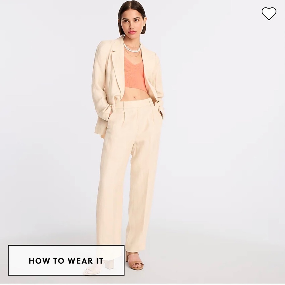 NWT JCrew Linen/cupro trousers